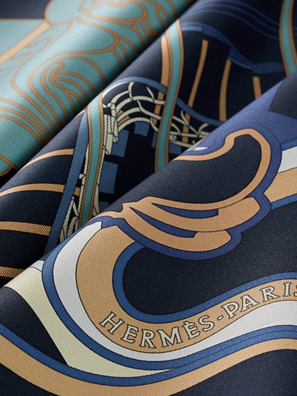 NWT - Hermes La Ligne Coup de Fouet Scarf 90 - Picture 3 of 10